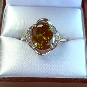 Green Tourmaline Gemstone Ring